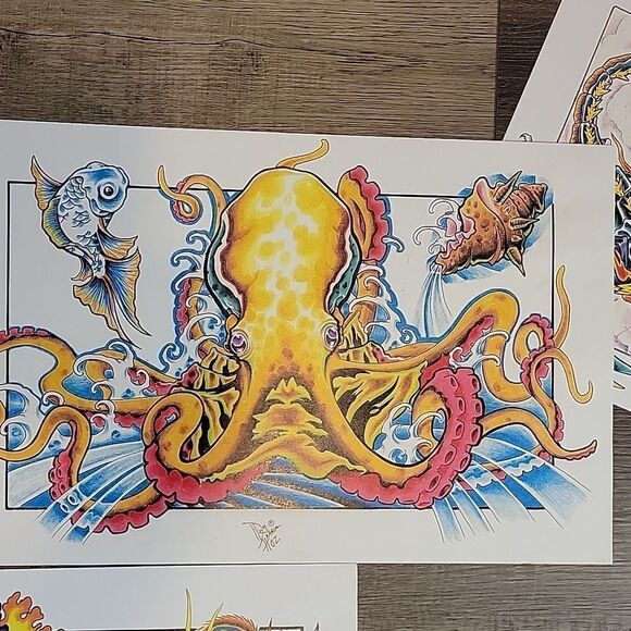 Doug Patrum tattoo flash art Set of 8 - Picture 4 of 10